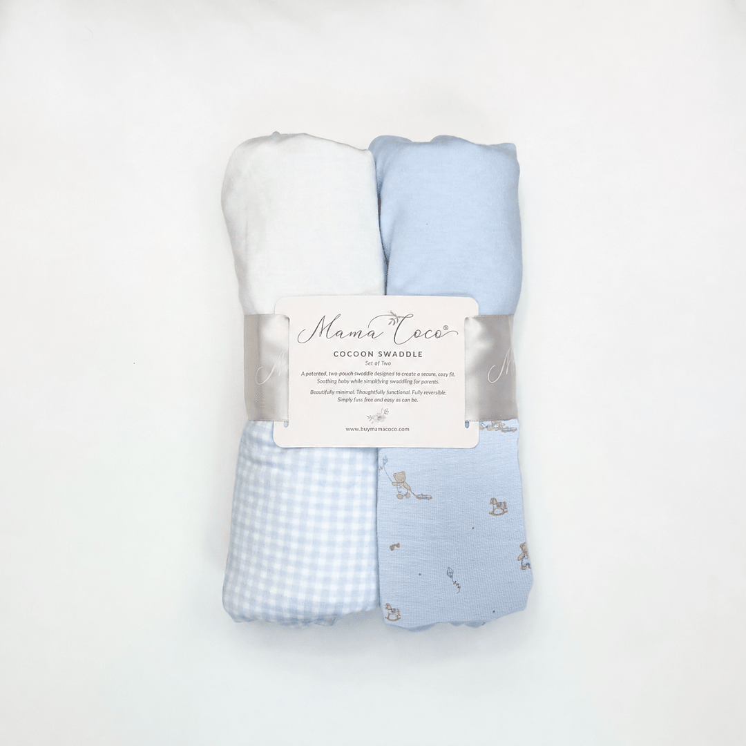 COCOON SWADDLE SET in Silky Modal: Bitty Pink Blooms & Bitty Blooms / Small