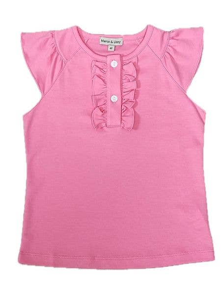 Cherries Hot Pink Girl's Pima Top: 6X
