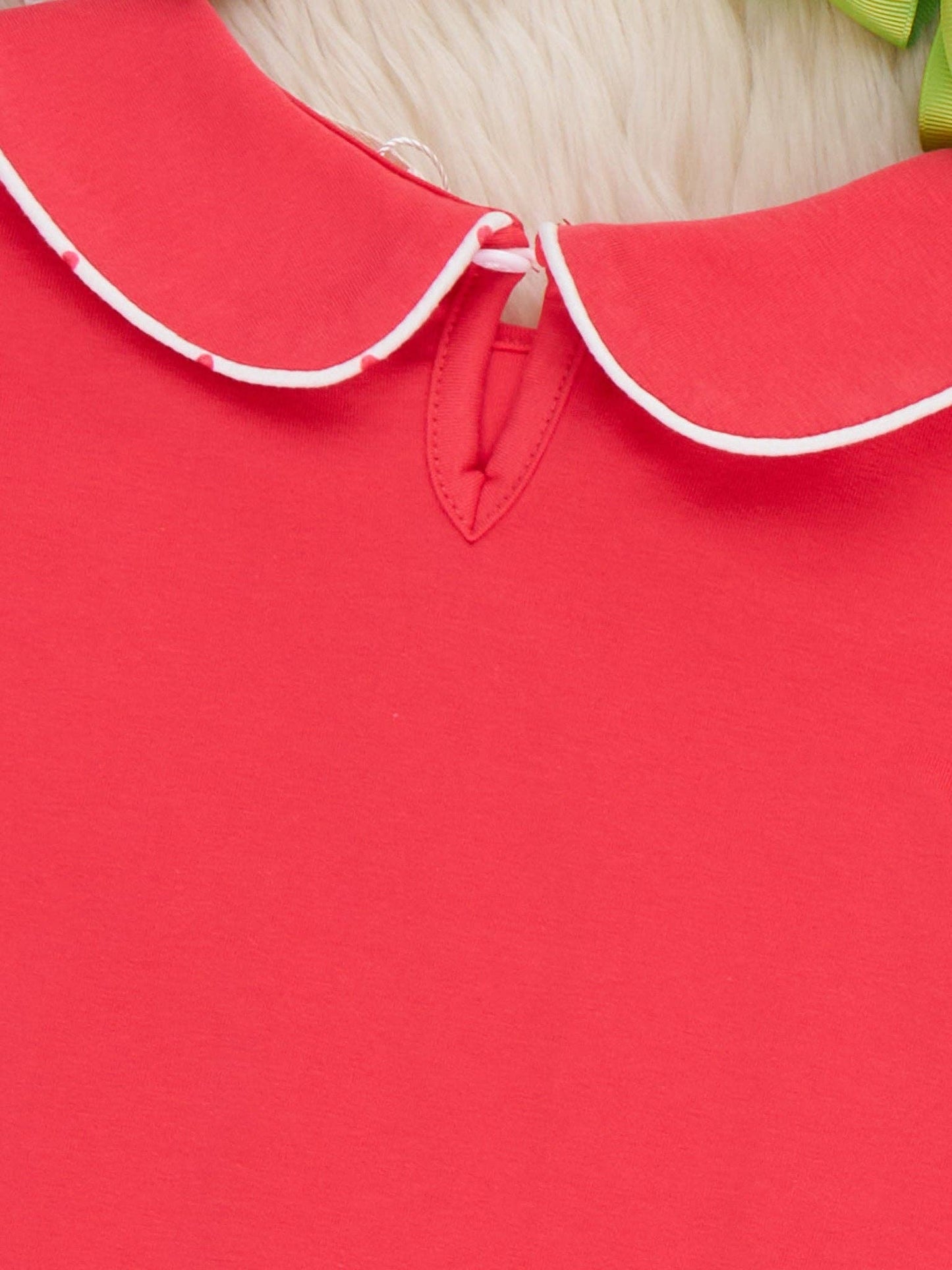 Classroom Crayon Embroidered Collar Ruffle Outfit