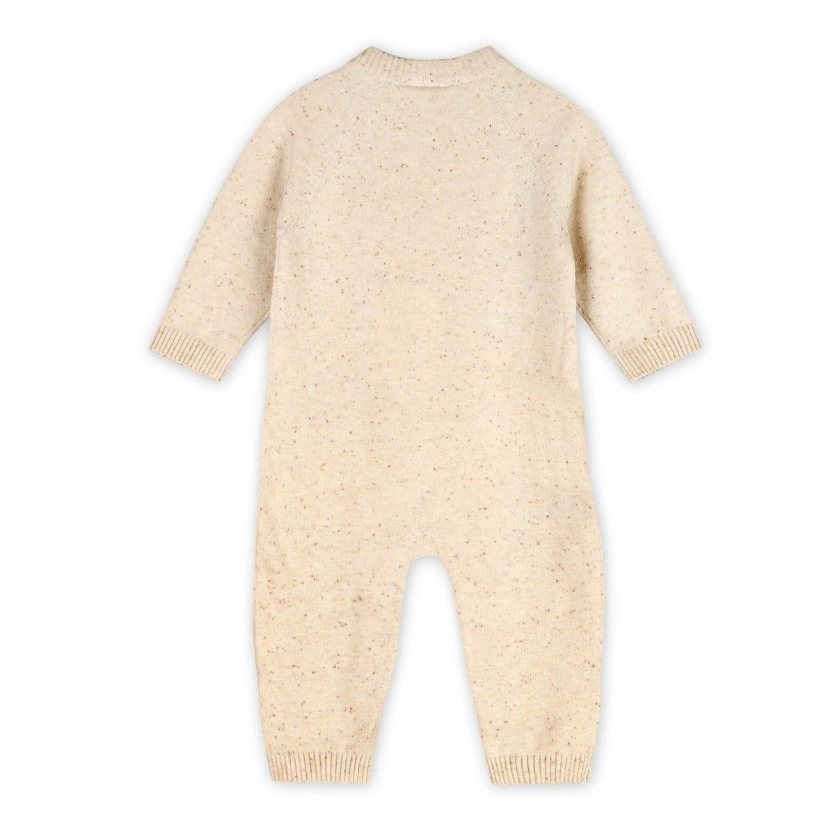 Safari Animals Baby Knit Jumpsuit (Organic Cotton): Oatmeal