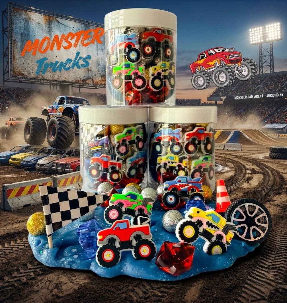 "Monster Trucks" 8 oz. Dough Jar