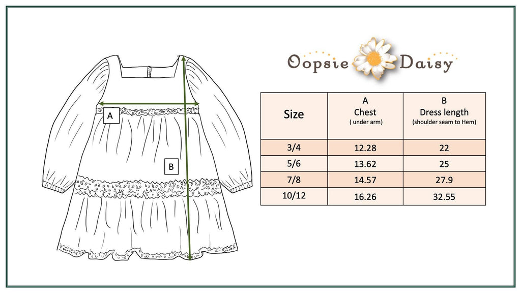 Girls Tan Gingham & Vintage Lace Puff Sleeve Tiered Dress