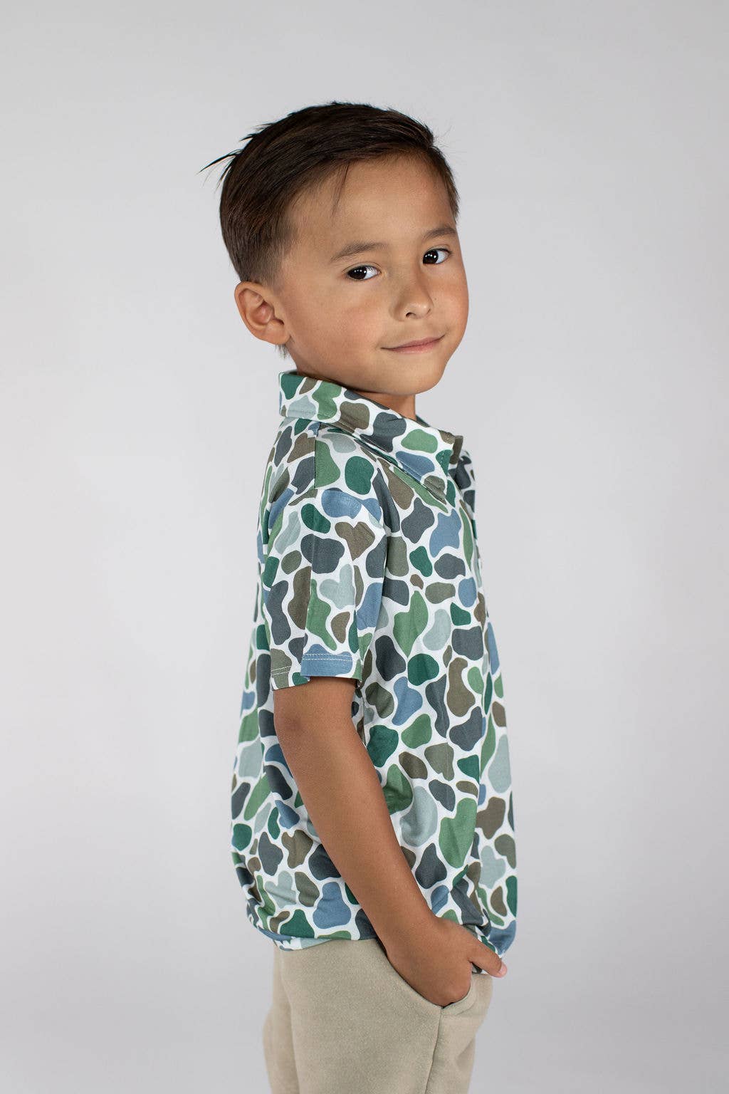 Pebble Camo - SS Polo Shirt: 5T