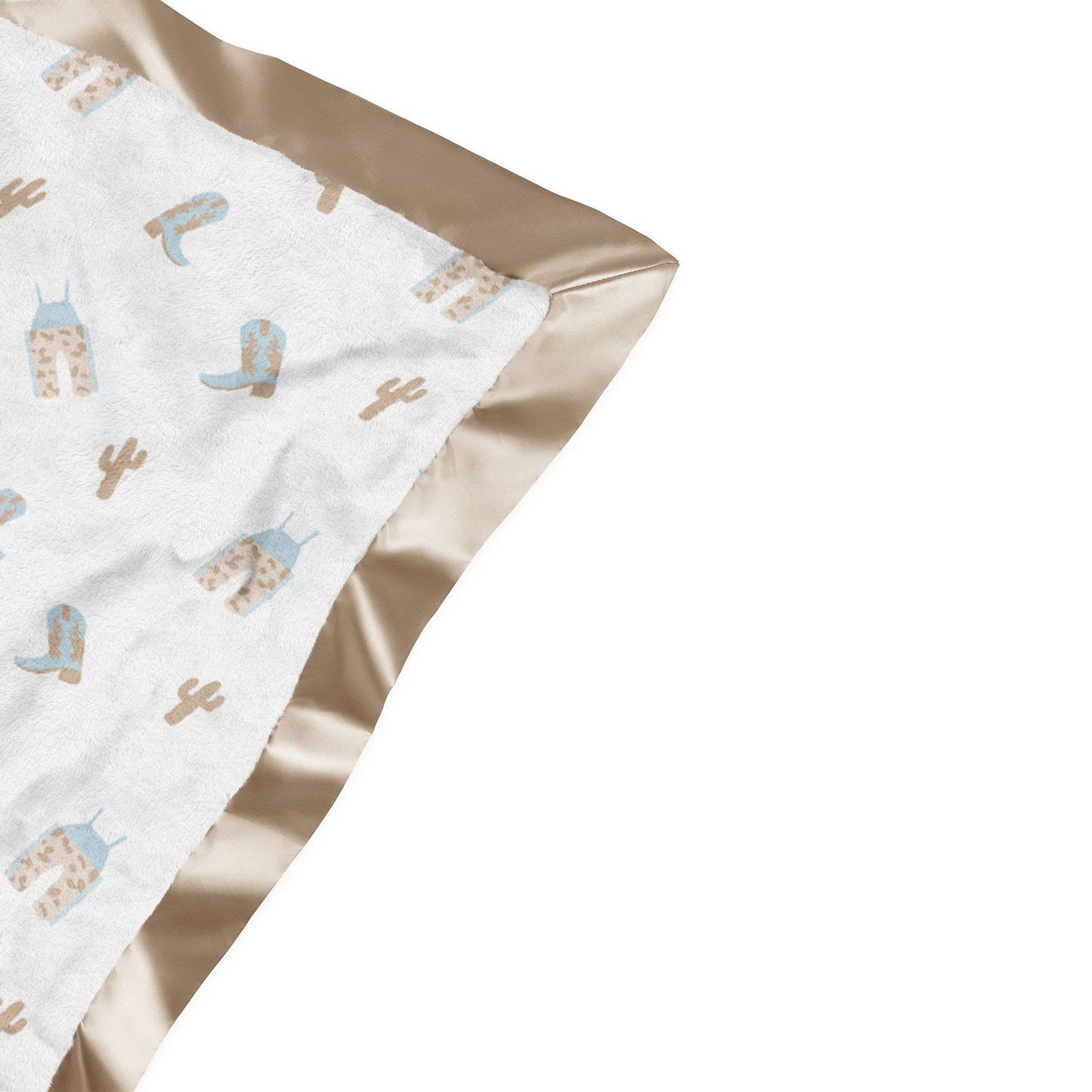 Reversible Baby Blanket - Howdy Partner Blue