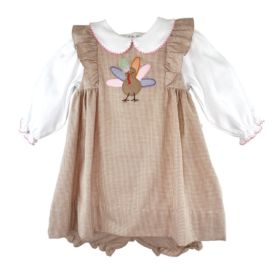 Jumper Dress with Turkey Applique