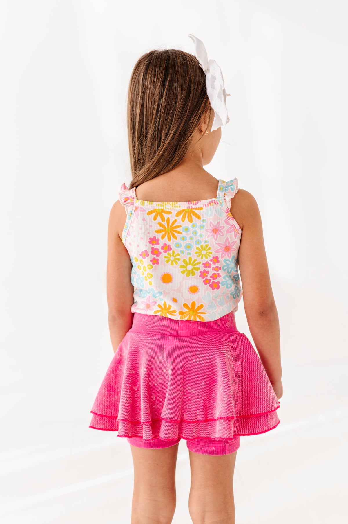 Summer Floral Ribbed Tank