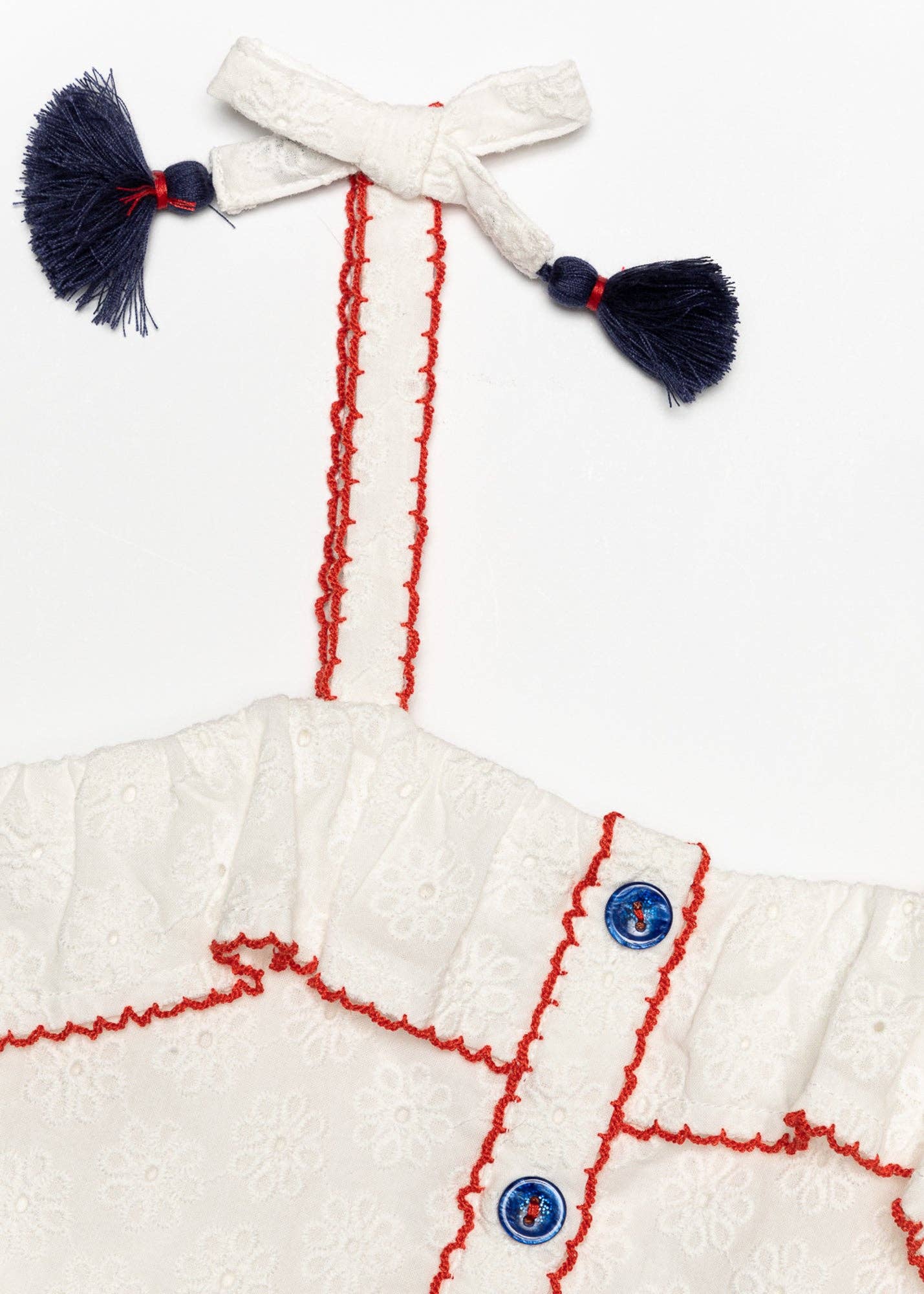 Bubbles Top: White Eyelet