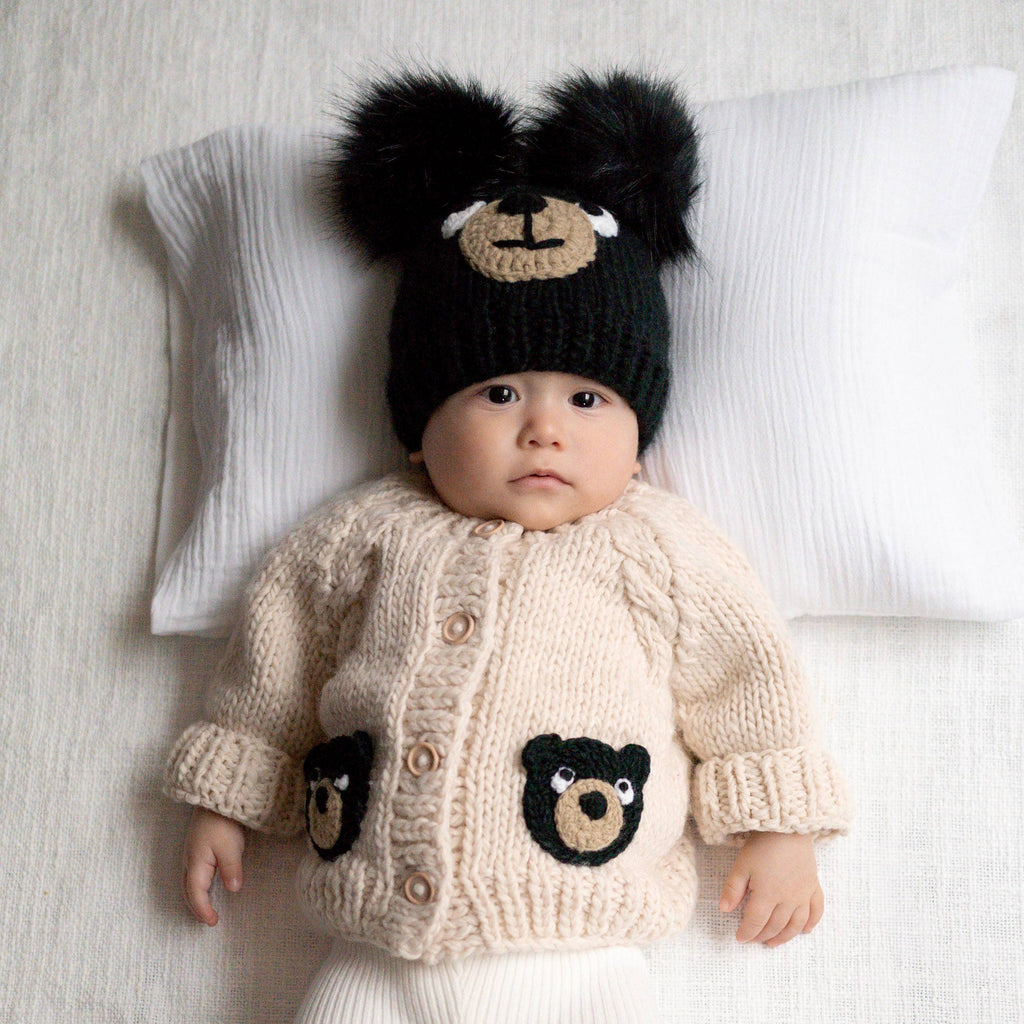 Black Bear Cardigan Set for Baby & Toddler: 12-18 months