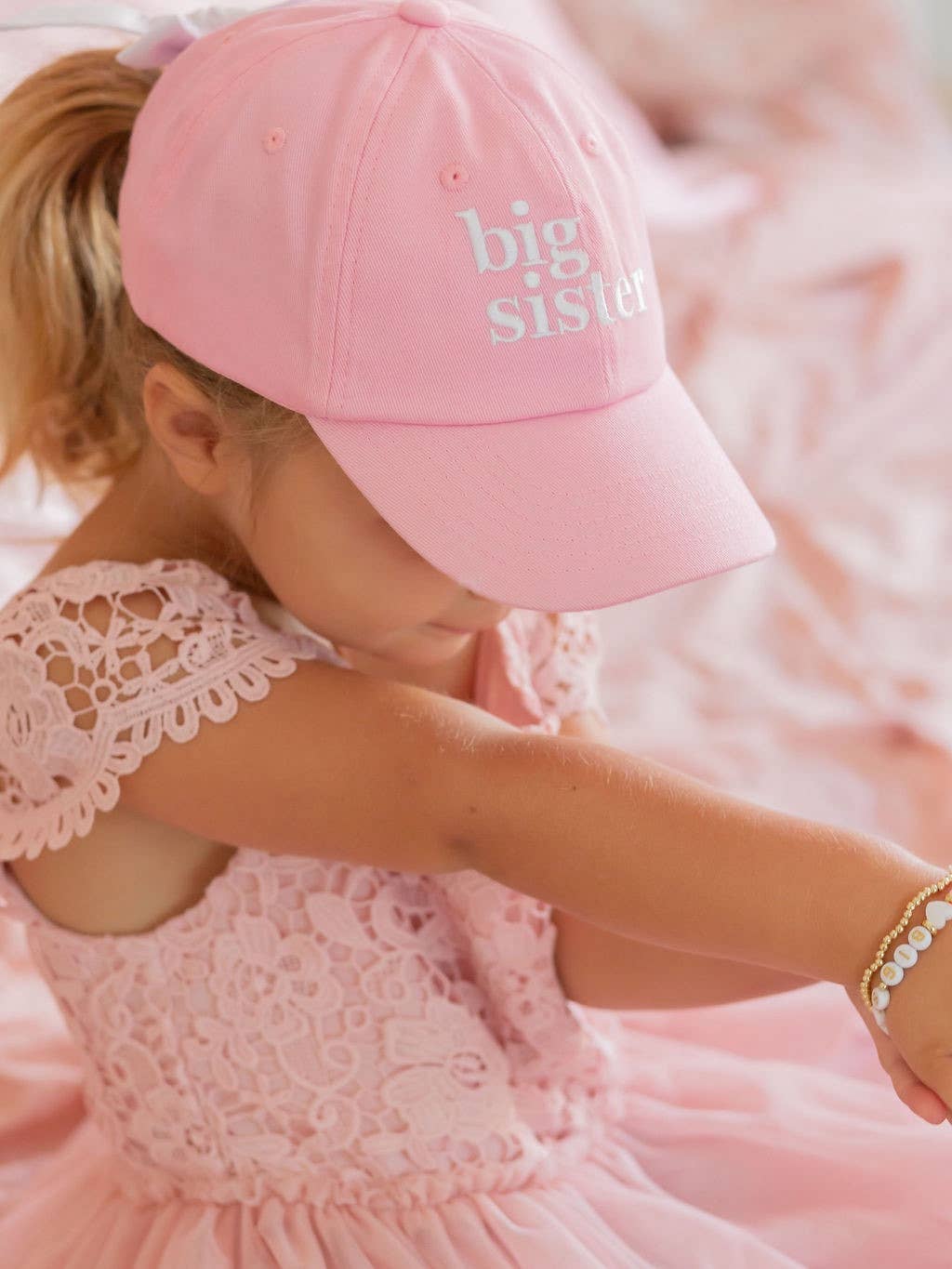Big Sister Bow Baseball Hat- Youth