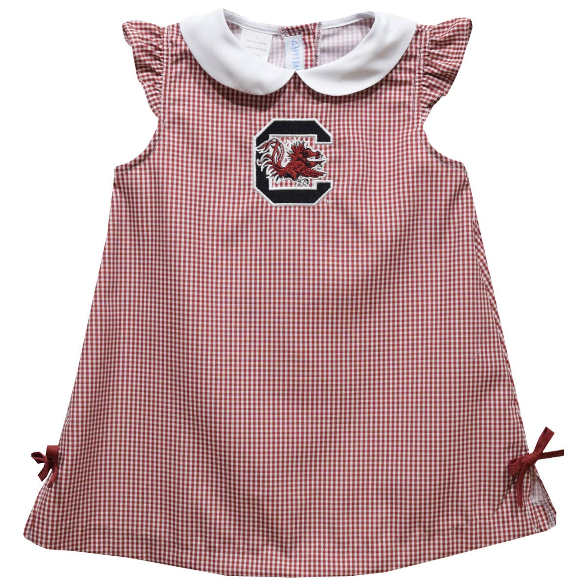 South Carolina Gamecocks Embroidered  Gingham A Line Dress: 6M