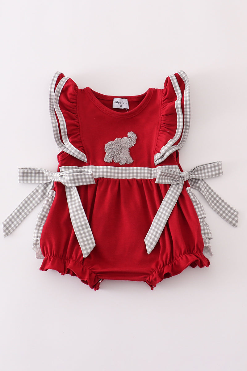 Alabama Elephant French Knot Ruffle Bubble - Wild Lapin Children’s Boutique