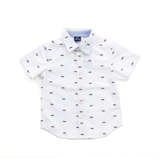 White Gilbert Toddler Button Down - Baby & Small Boy: 18/24