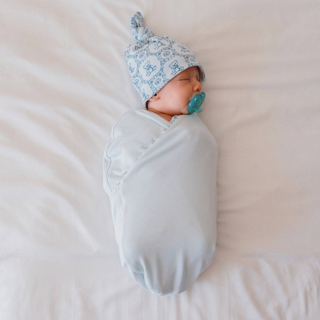 COCOON SWADDLE: Bon Voyage / Small with knotty beanie