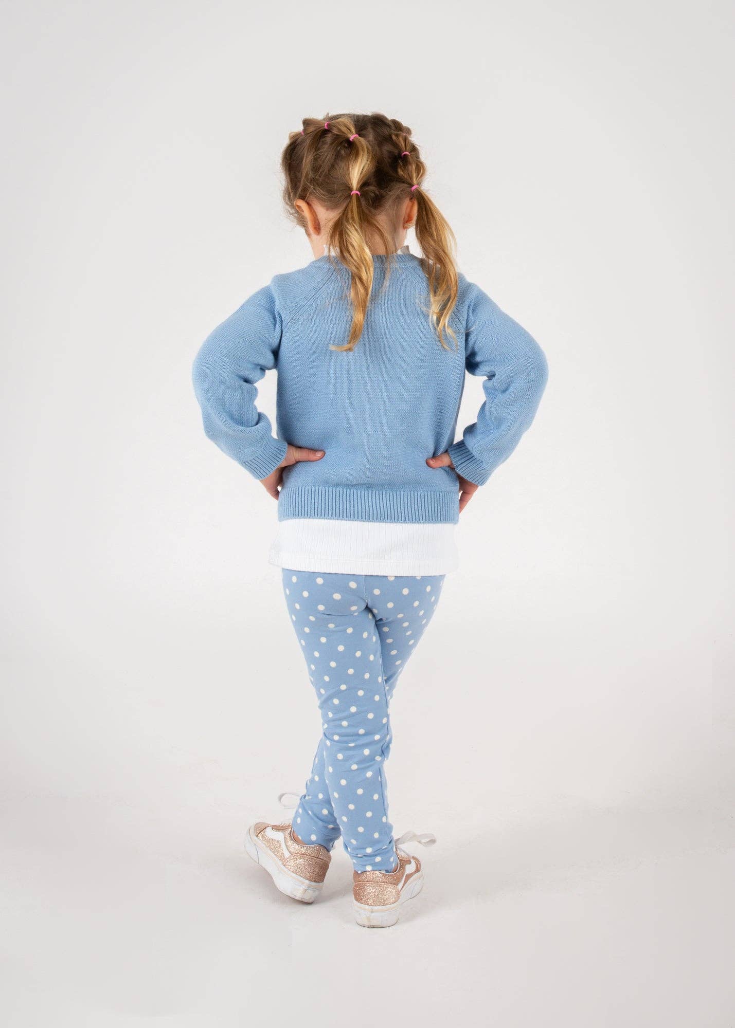 Rosebud Bouquet Cardigan: Cornflower Blue / 5