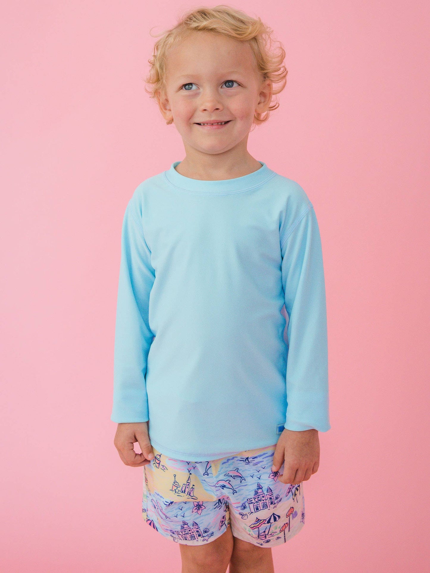 Boys Beach Day Performance Hybrid Swim Trunks: Multi-Color