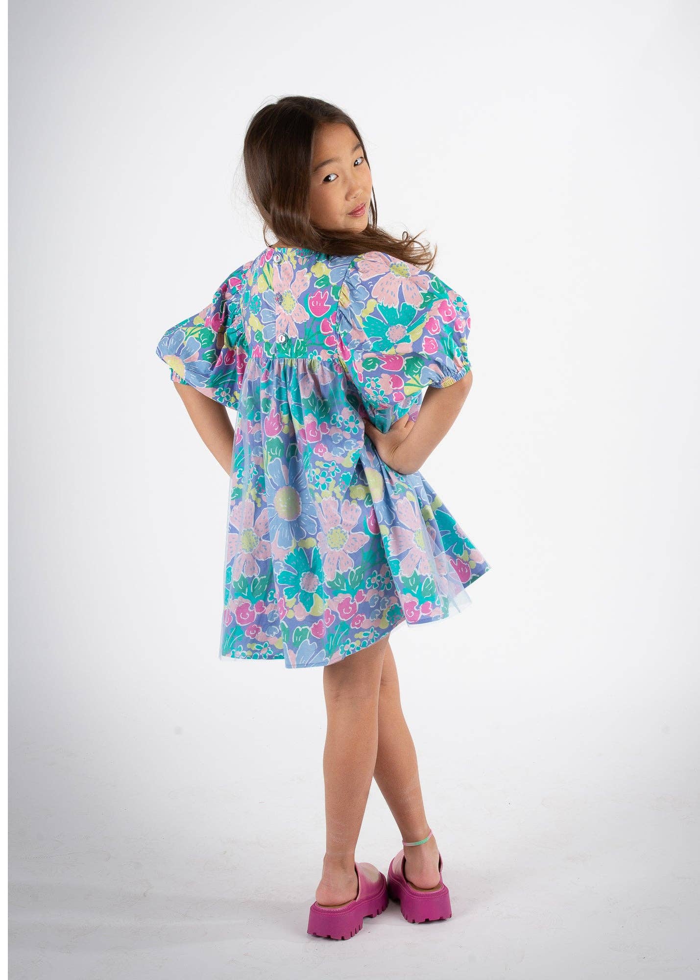 Malibu Dress: Periwinkle Floral