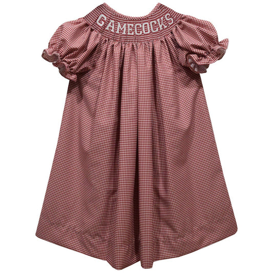 South Carolina Gamecocks Smocked Maroon Short Sleeve Bishop