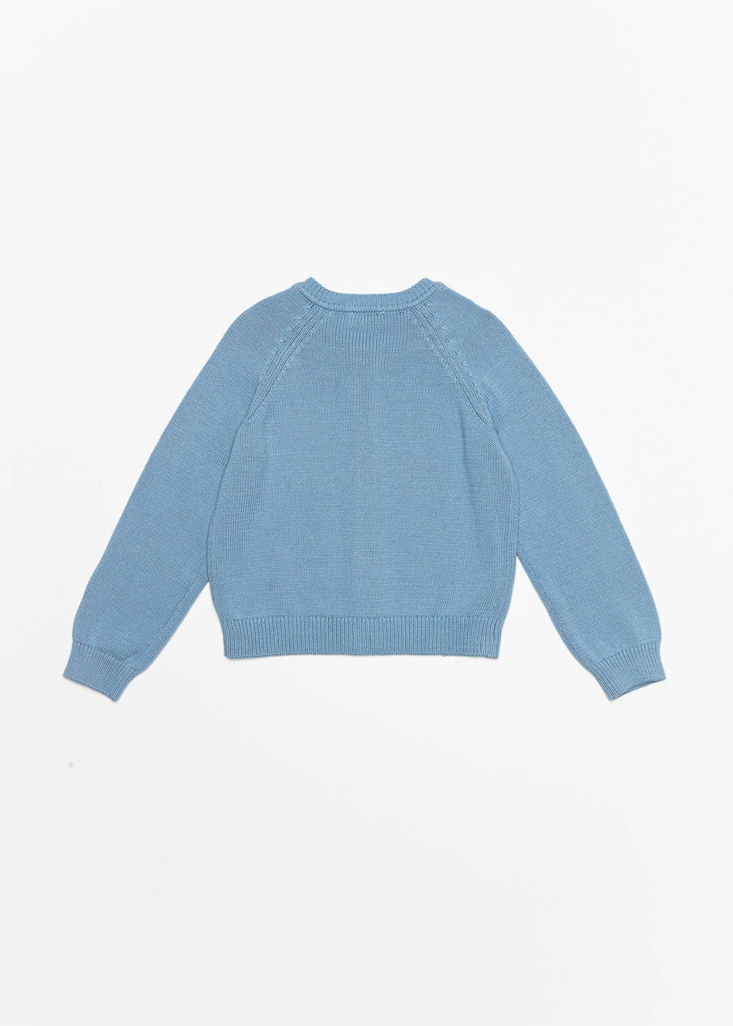 Rosebud Bouquet Cardigan: Cornflower Blue / 5