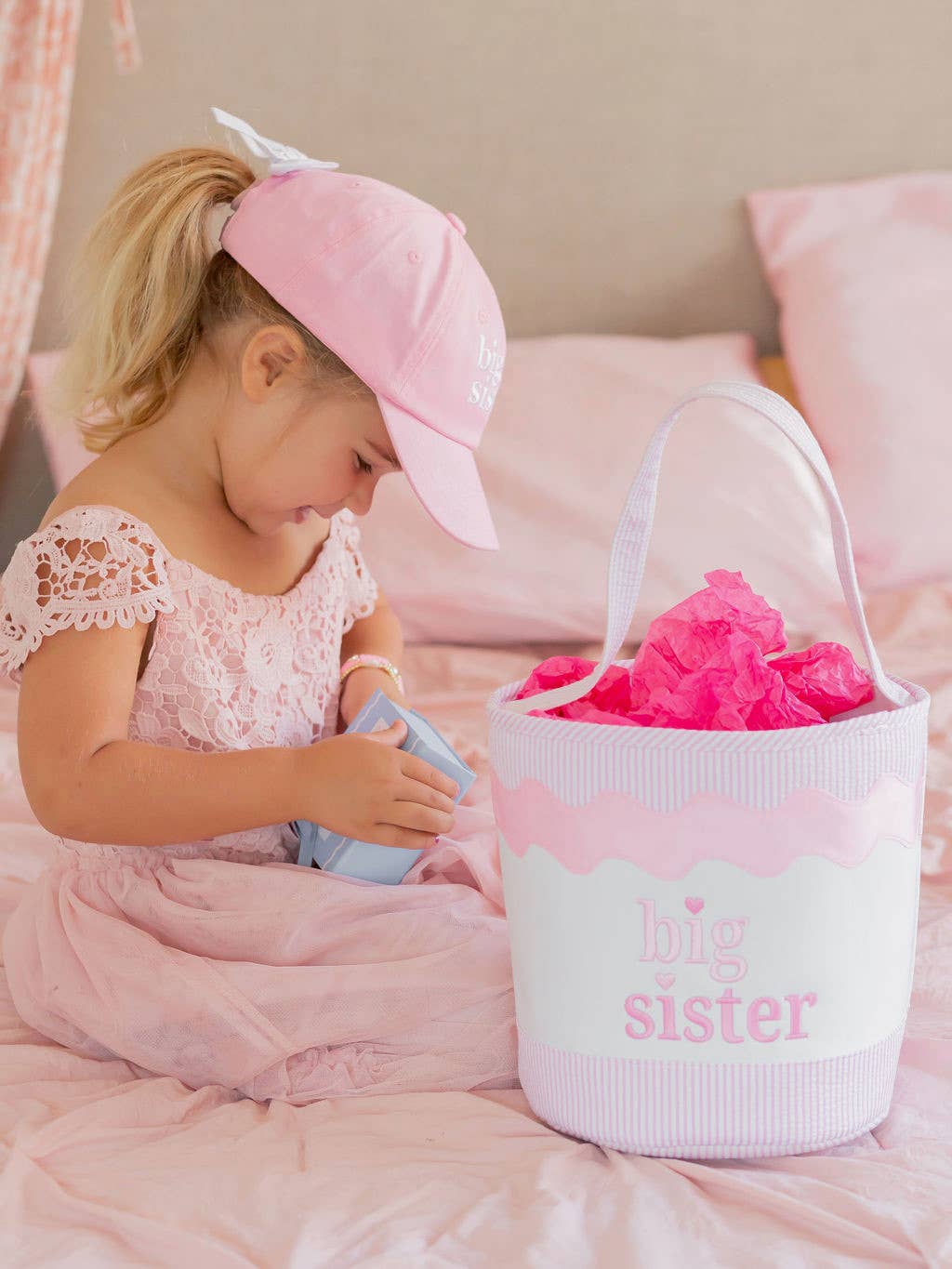 Big Sister Bow Baseball Hat- Youth