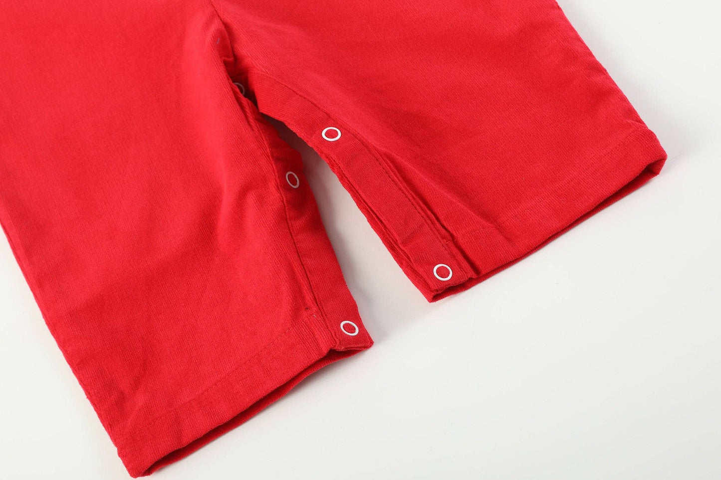 Red Velvet Christmas Smocked Overalls: