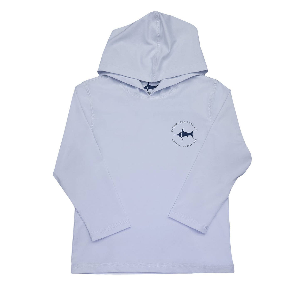 Boys Performance Hoodie White Fishing