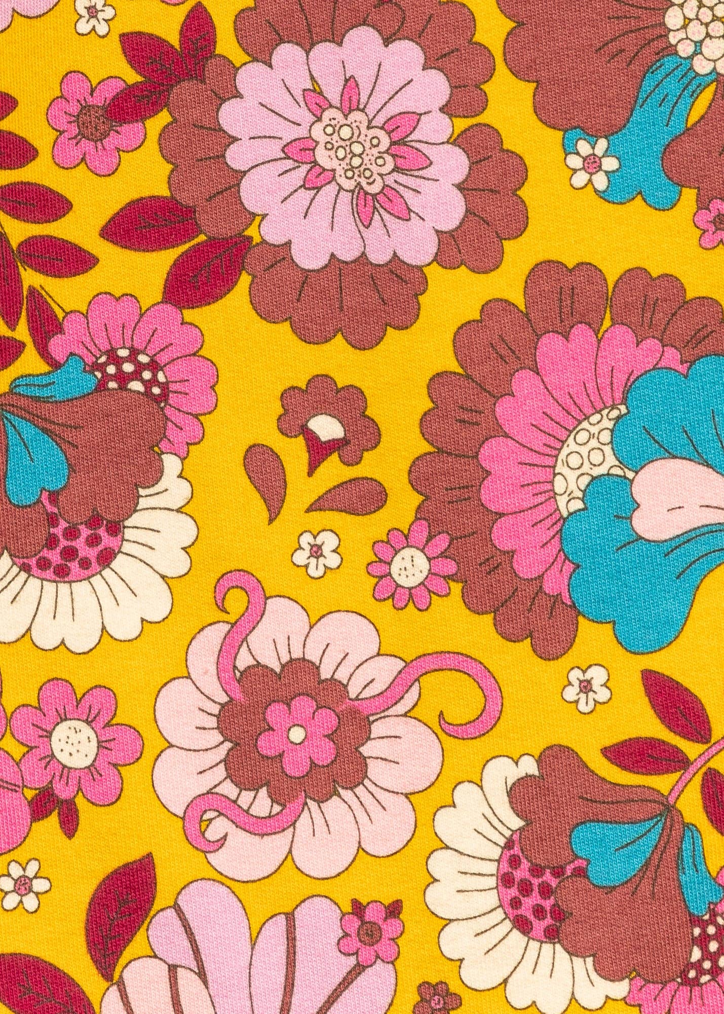 Retro Ruffle Pants: Golden Floral / 8