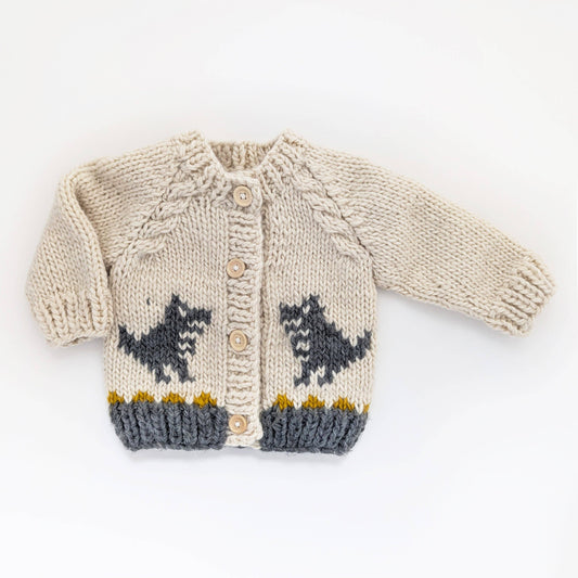 T-Rex Cardigan Sweater for Baby & Toddler