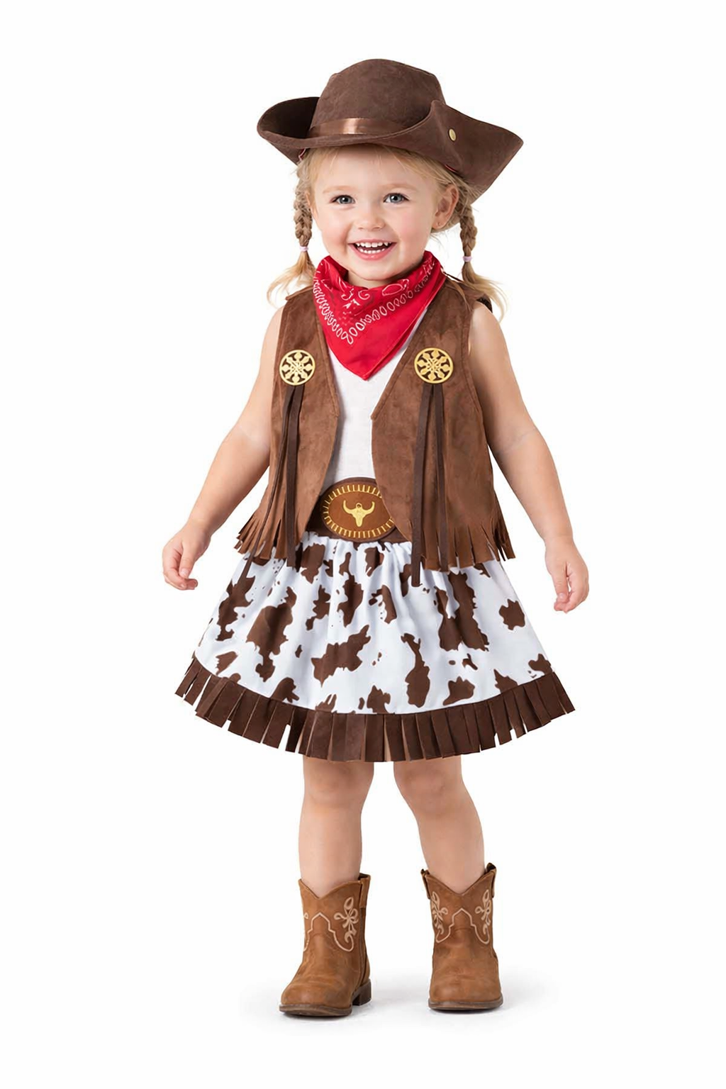 Cowgirl 4pcs Girl Costume Set :