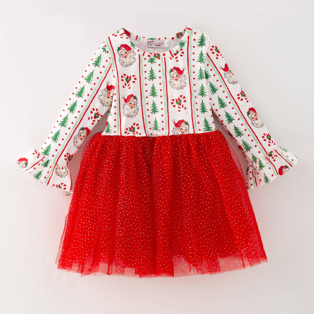 Santa Pine Tutu Girls Dress