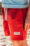 Boys Red Drawstring Shorts - Wild Lapin Children’s Boutique