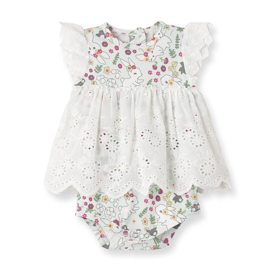 Cottontail Garden Bamboo Skirted Easter Bodysuit