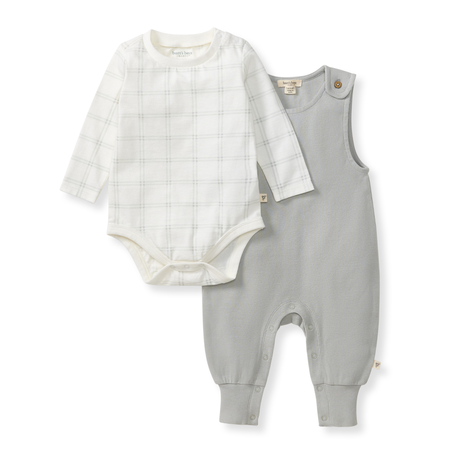 Plaid Infant Boy Jumpsuit & Bodysuit Set: Hazy