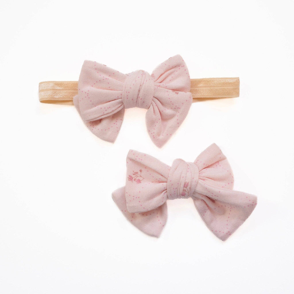 HEADBAND & BOW SET: Whimsical Garden / ONE SIZE
