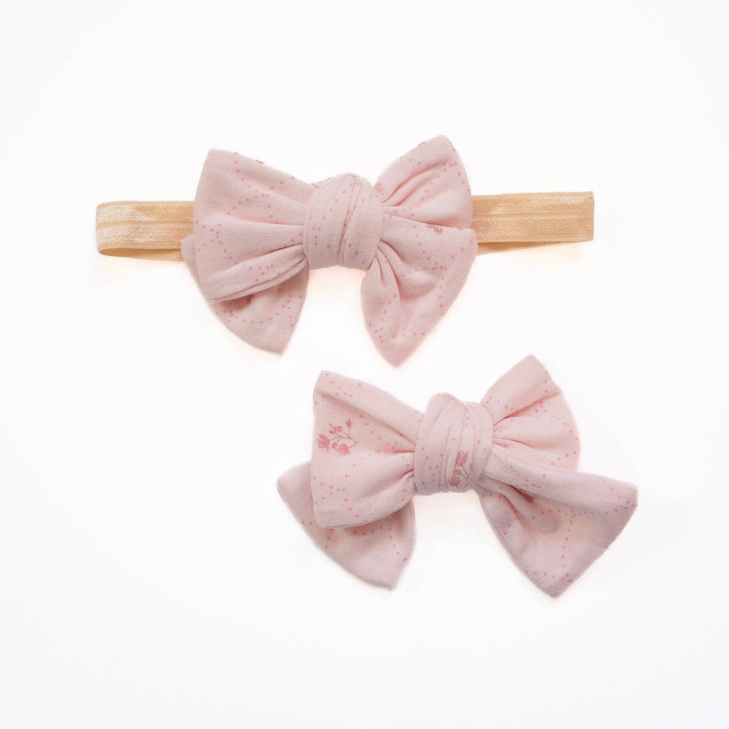 HEADBAND & BOW SET: Whimsical Garden / ONE SIZE