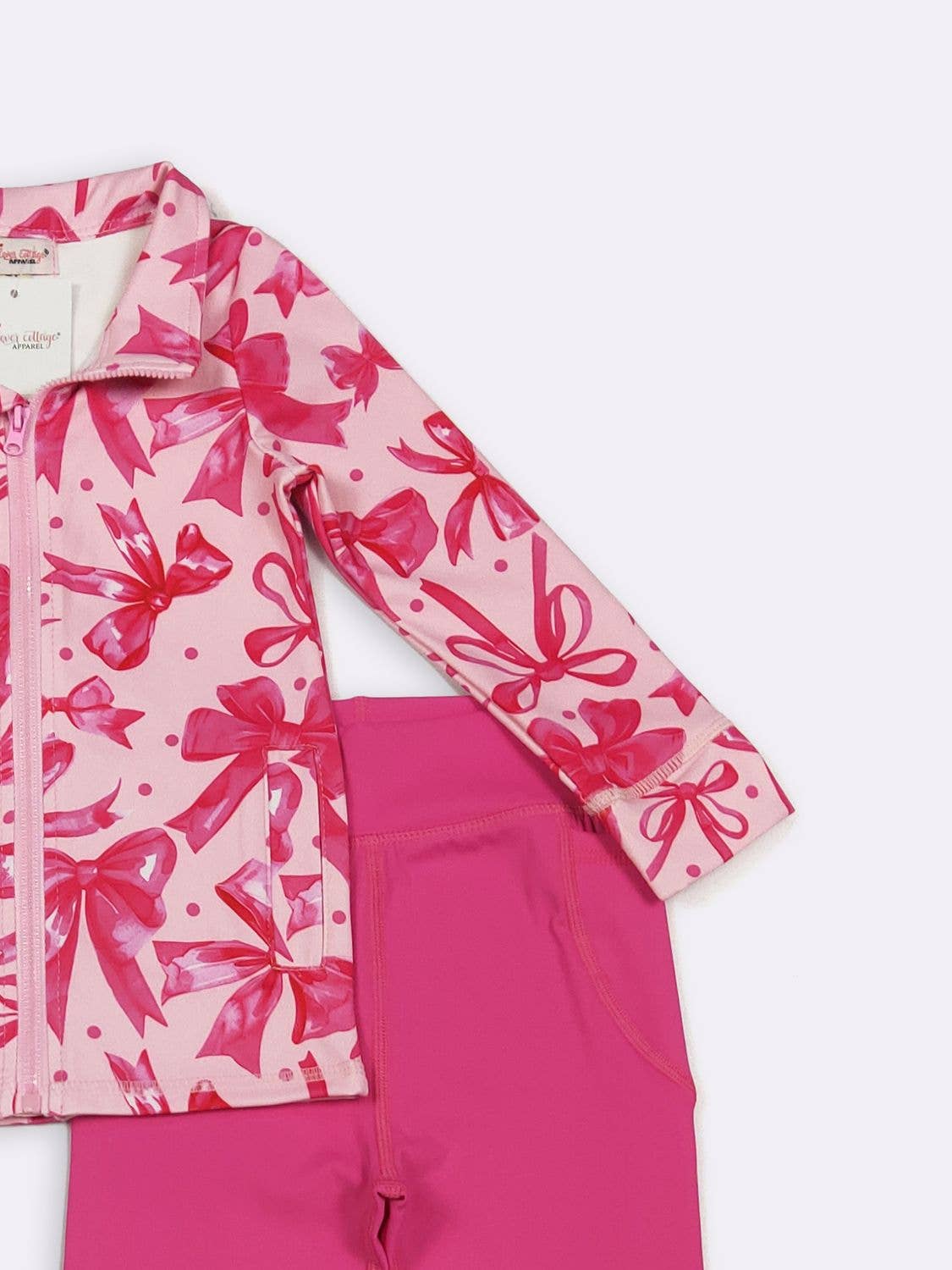 Fuchsia Coquette Athletic Girls Set