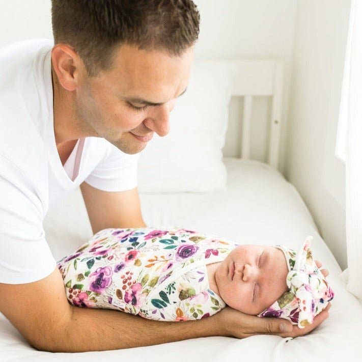 COCOON SWADDLE: Dusty Roses / Small