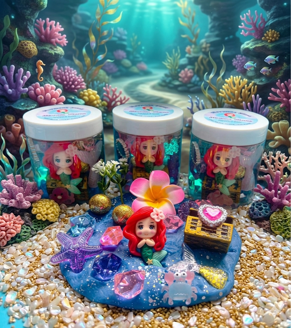 "Mermaid Lagoon " 8 oz. Dough Jar