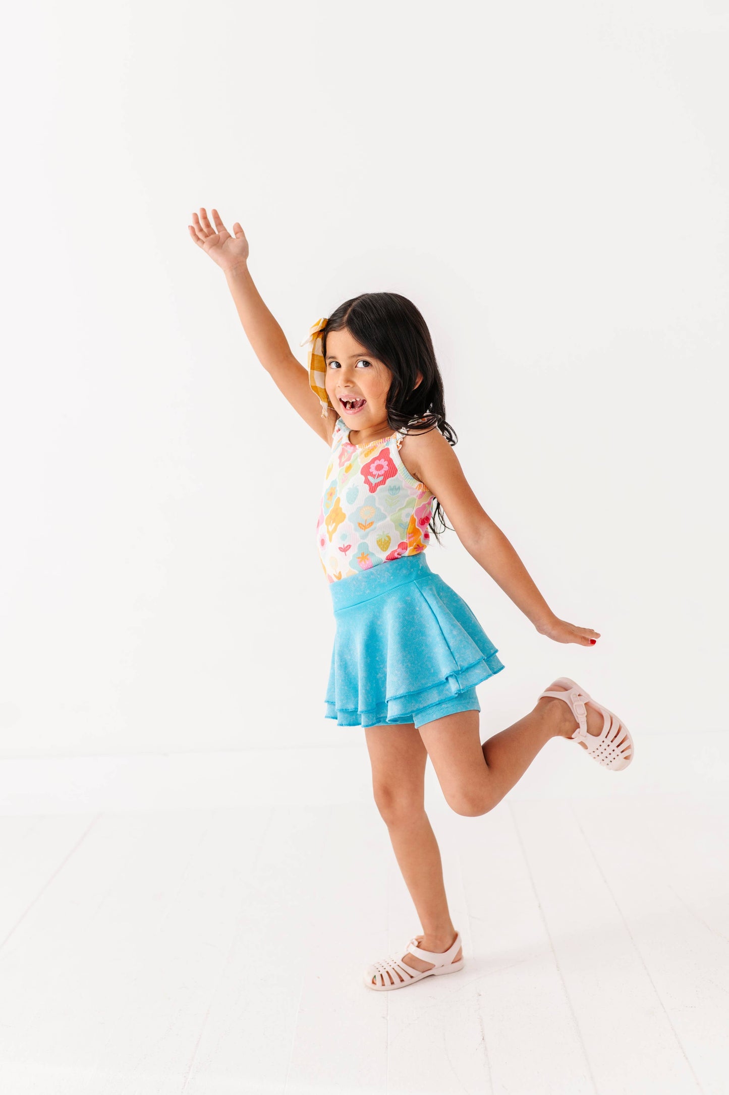 Capri Blue Ribbed Skort