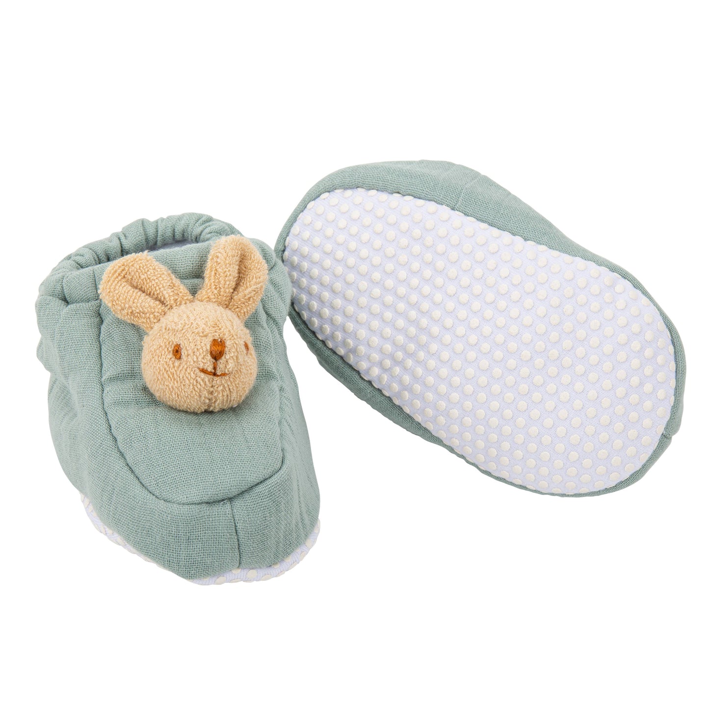 Celadon Organic Cotton Bunny Slippers