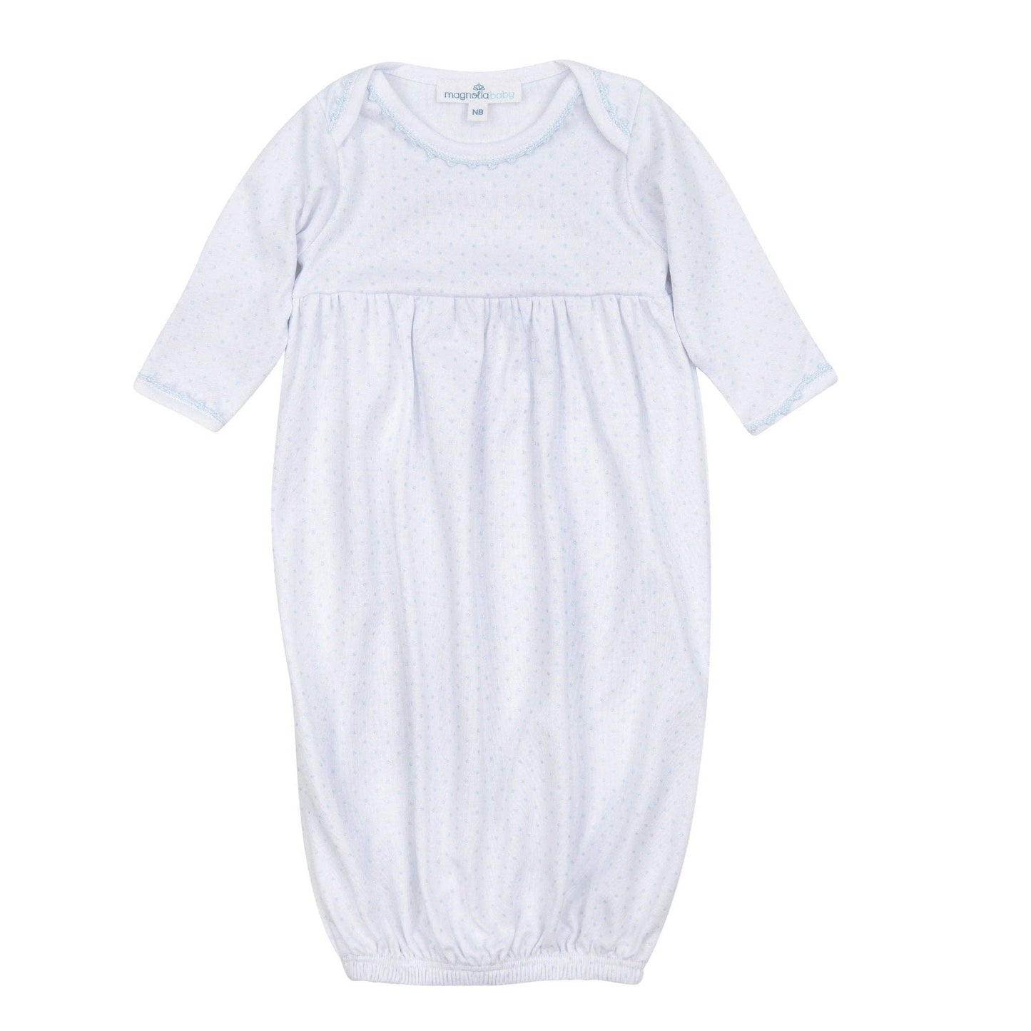 Little Love Gathered Gown - Light Blue: Preemie