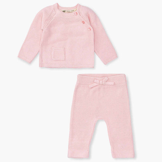 Little Darling Knit Top + Bottom_Pink: Girl / Pink