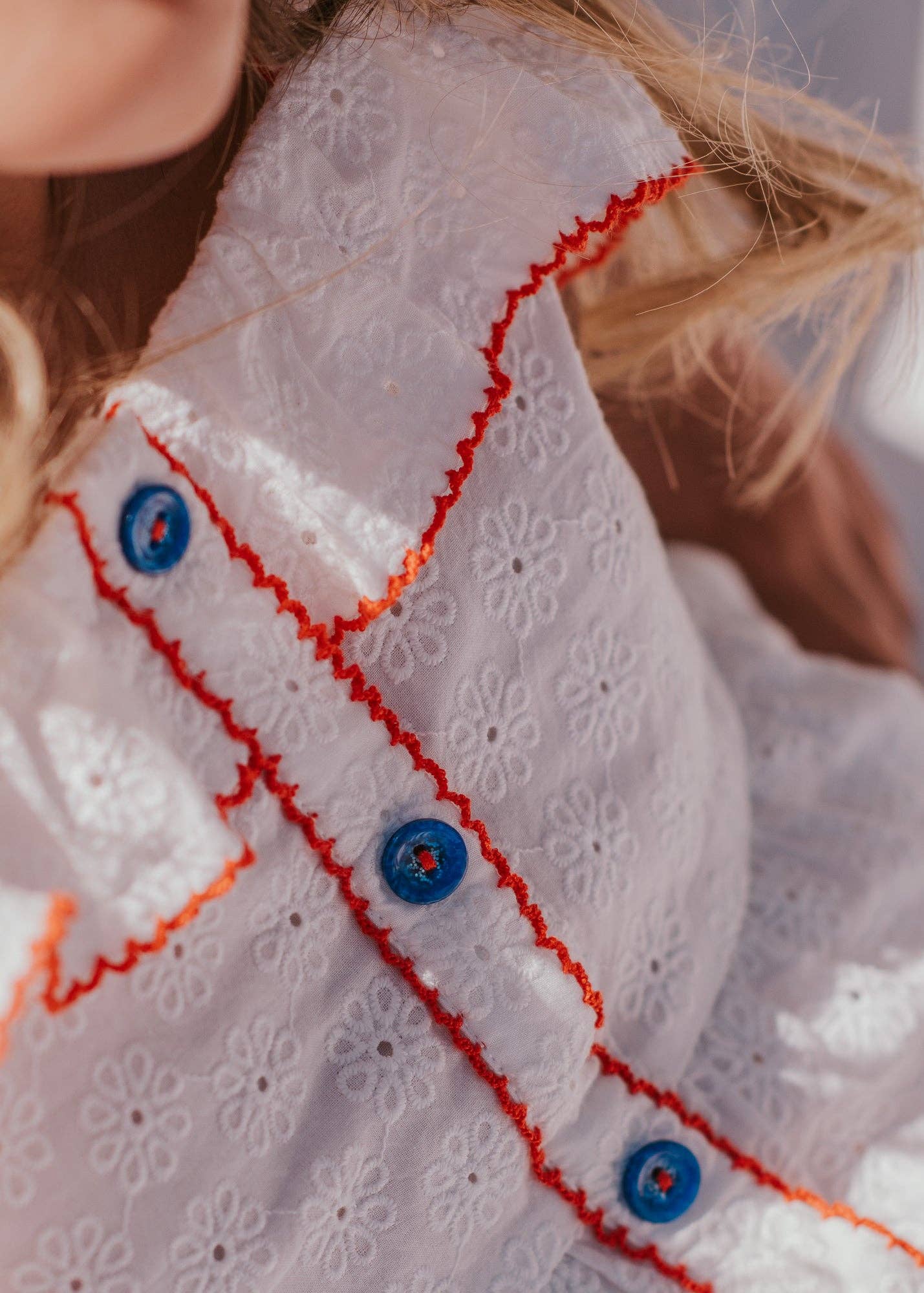 Bubbles Top: White Eyelet