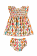 Olive Smocked Set: Chartreuse