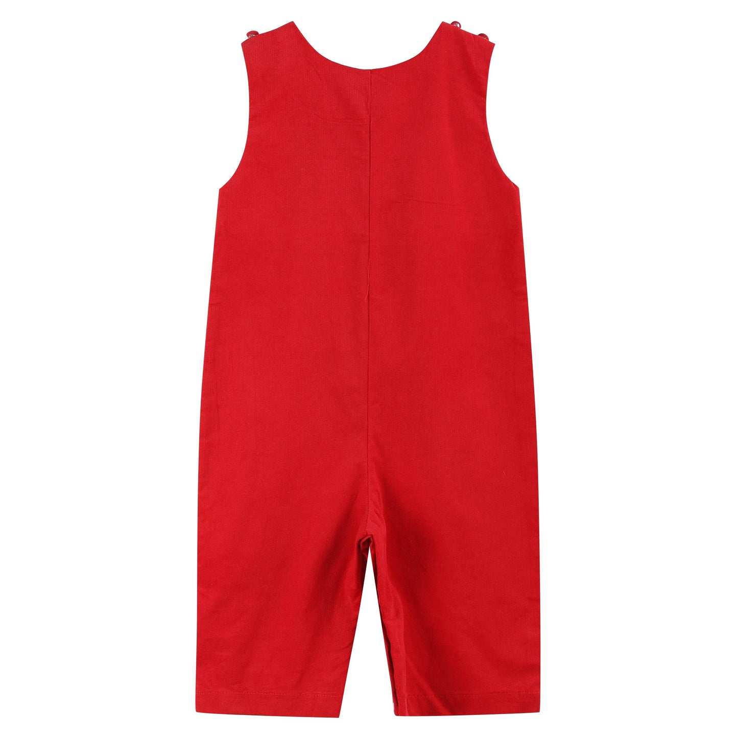 Red Velvet Christmas Smocked Overalls: