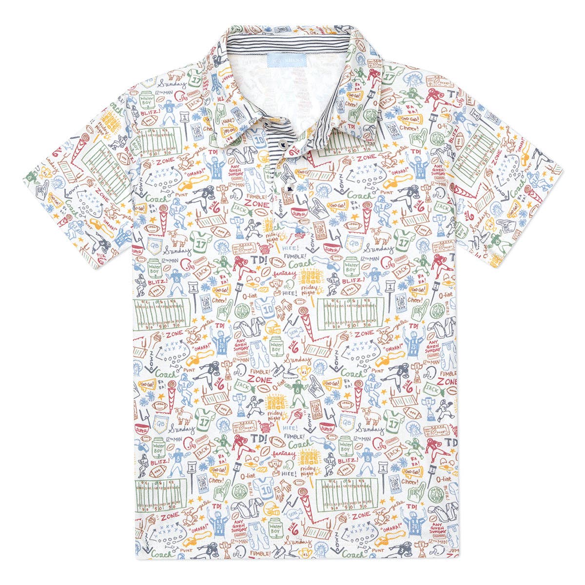 Football Boy's Polo Shirt: Football - Multi