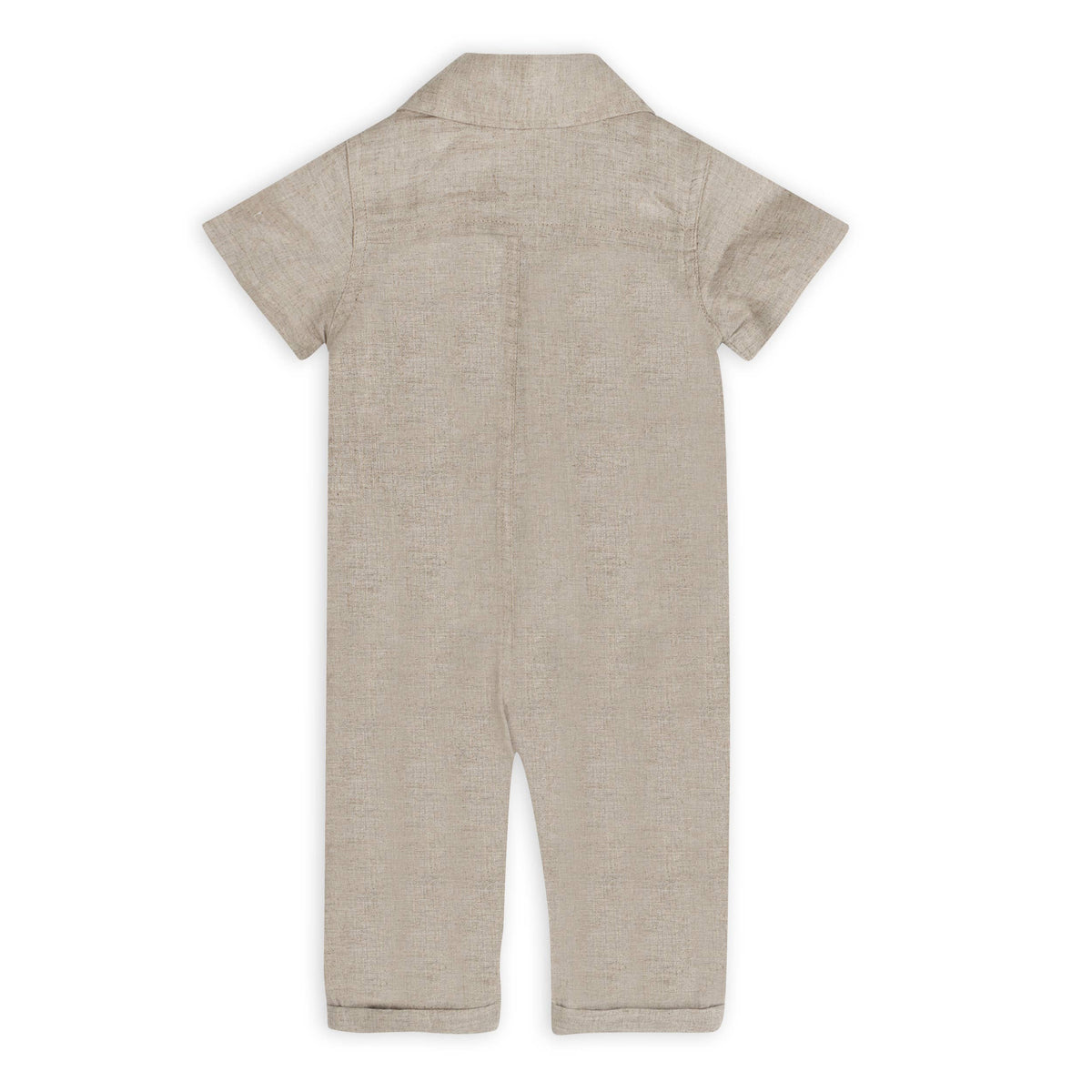 Bennett Linen Baby Romper Jumpsuit (Linen Blend): Natural