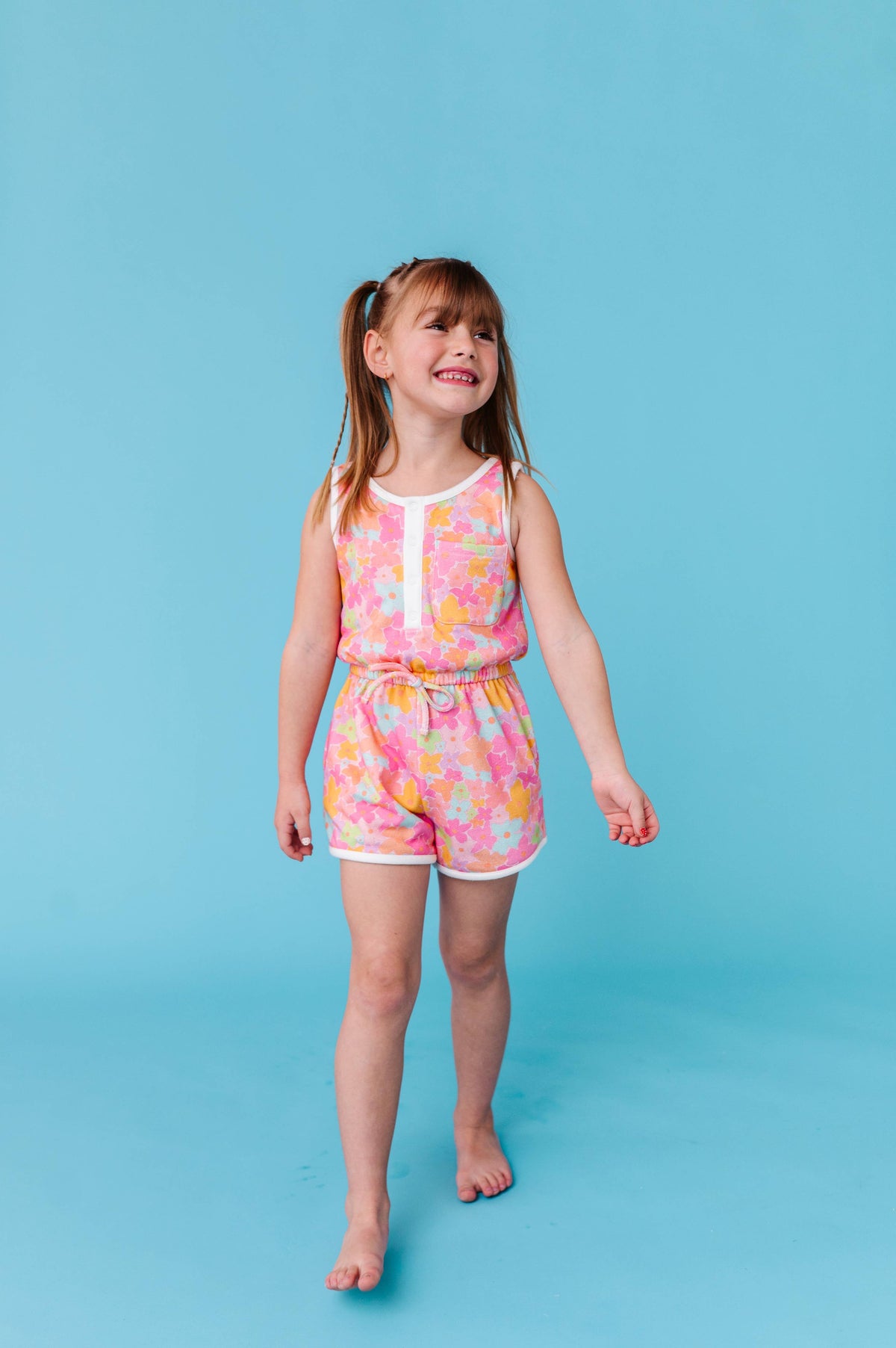 Tutti Fruitti Blossom Girls Tank Romper