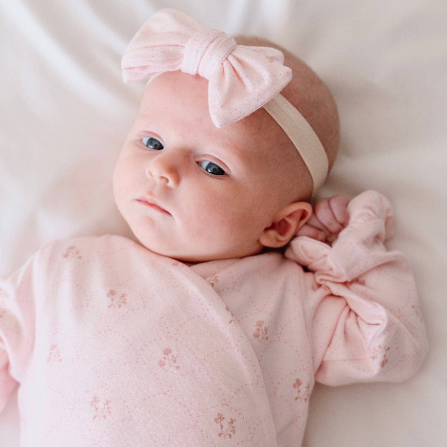 HEADBAND & BOW SET: Whimsical Garden / ONE SIZE