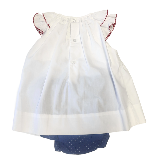 Top & Bloomer Set with Bishop Smocking