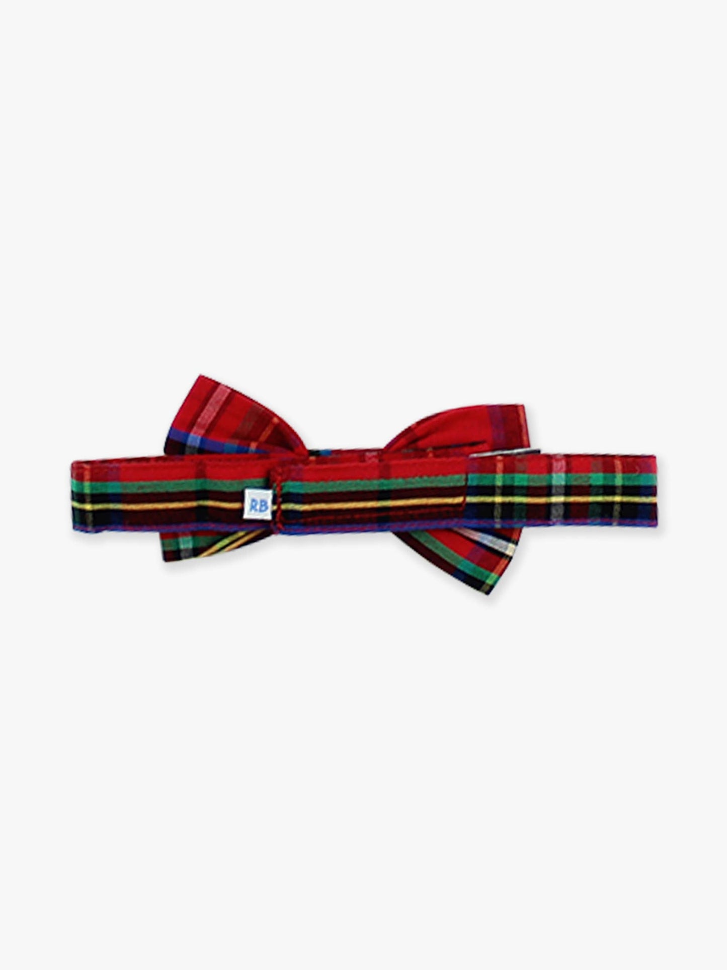 Boys Red Nicholas Plaid Bow Tie: Red